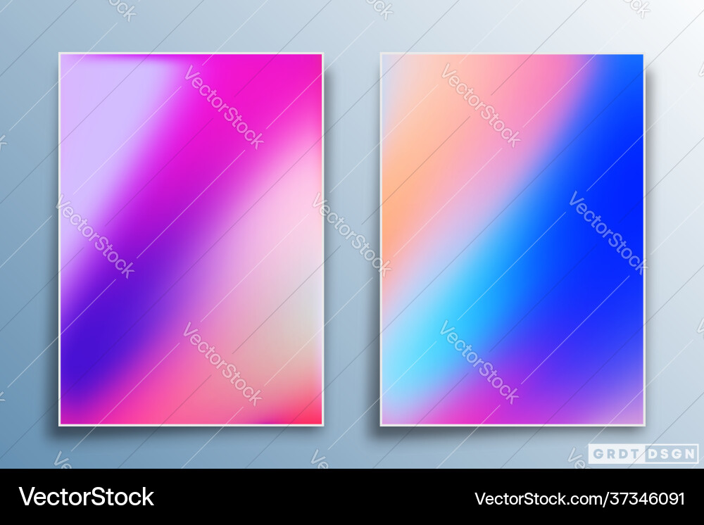 Gradient texture design set for background vector image