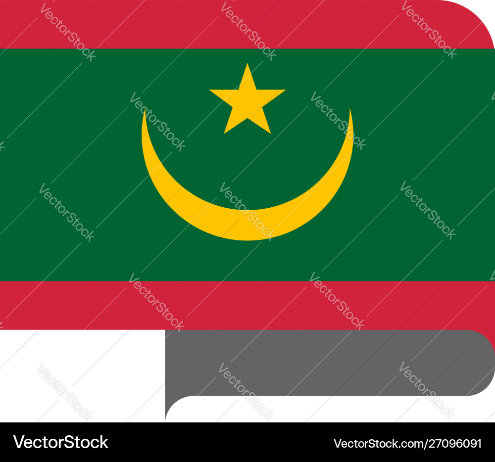 Mauritania Flag Pointer vector image