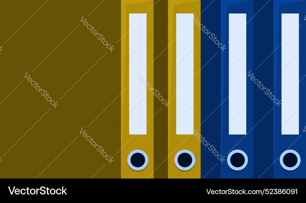 Office shelf organizing files and folders Office shelf organizing files and folders Vector Image