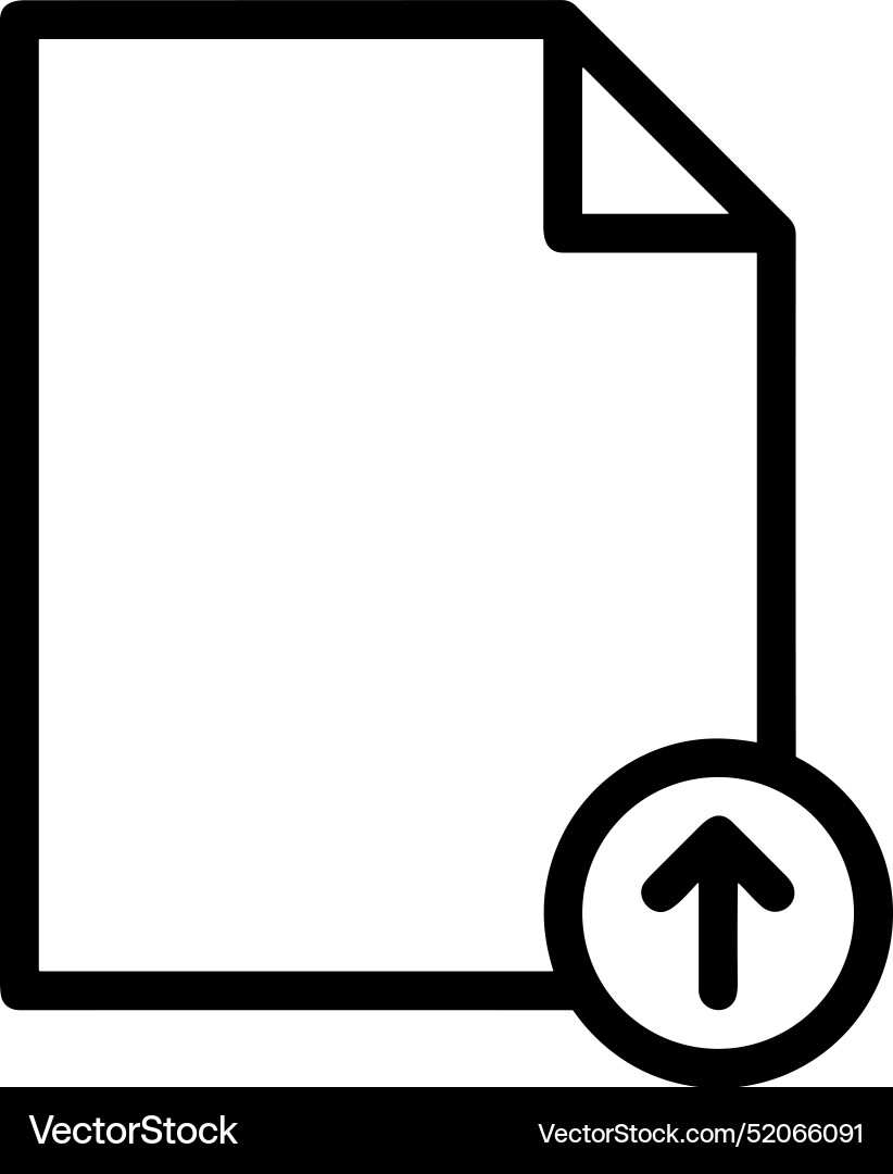 Upload outline icon symbol image Vector Image