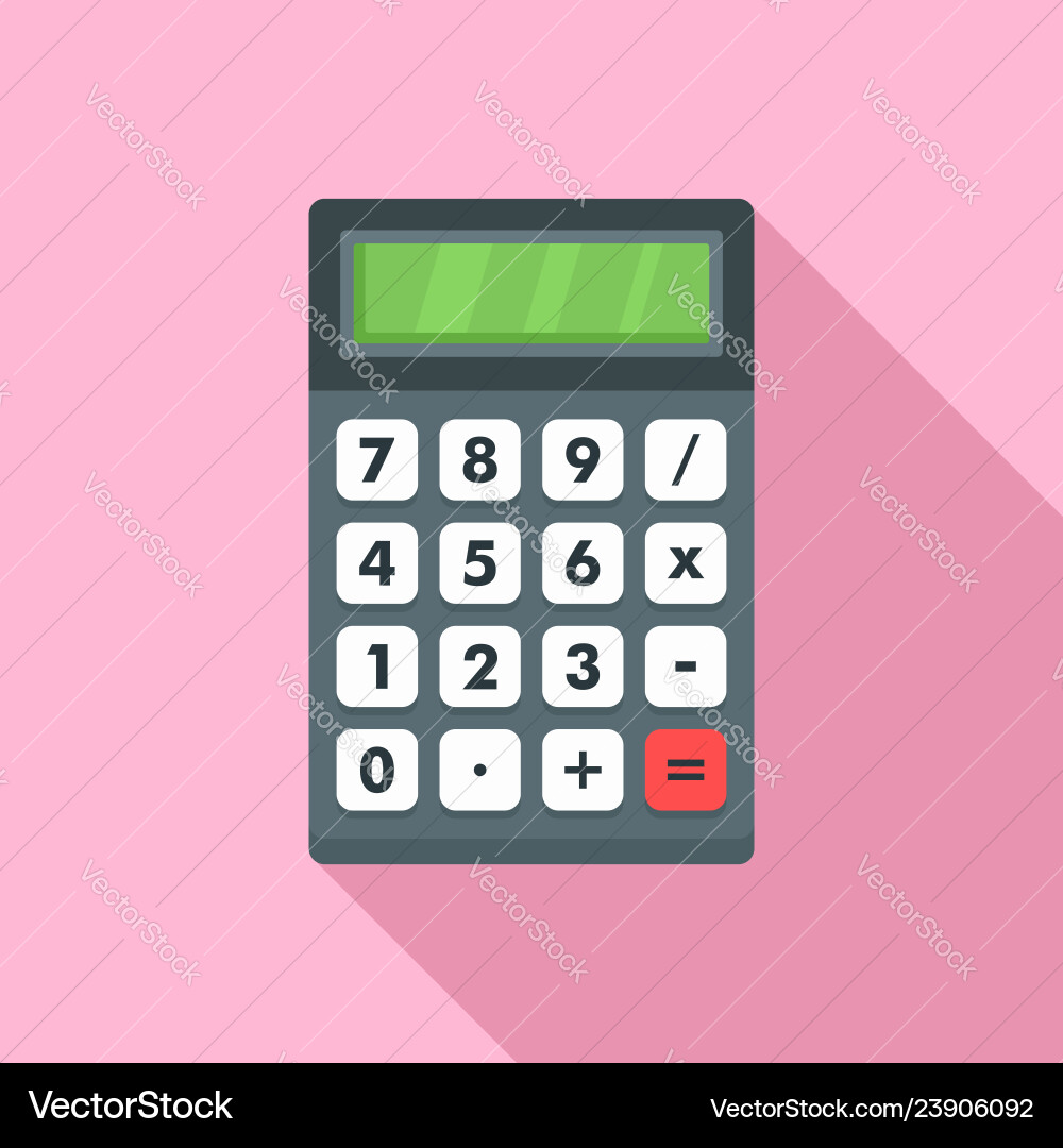 Calculator icon flat style Calculator icon flat style vector image