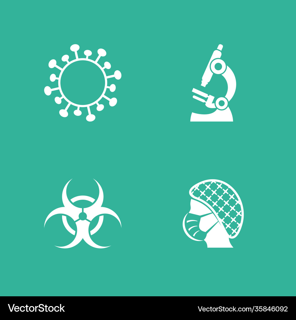 Einfache Web Coronavirus Forschungs-Icons Set Einfache Web Coronavirus Forschungs-Icons Set vektorbild