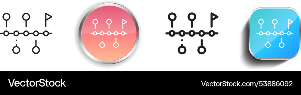Experience icon thin linear regular and button vector image