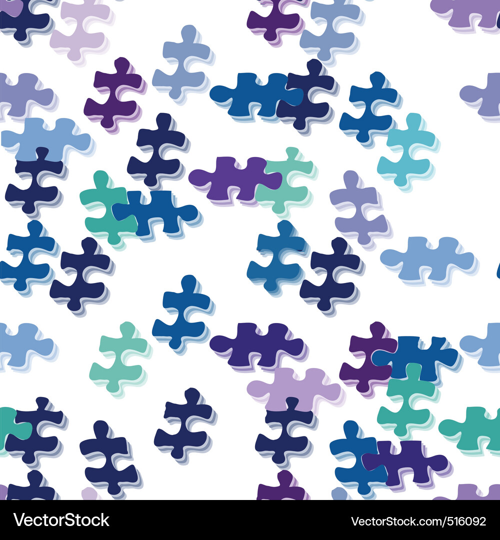 Seamless puzzle pattern Vector Image