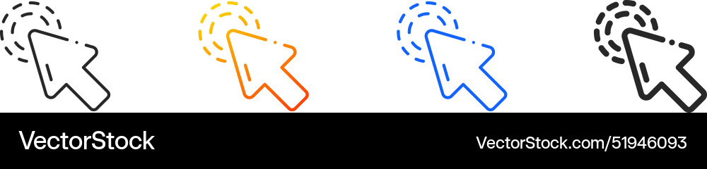 Double click iconthin linear gradient blue stroke Double click iconthin linear gradient blue stroke Vector Image