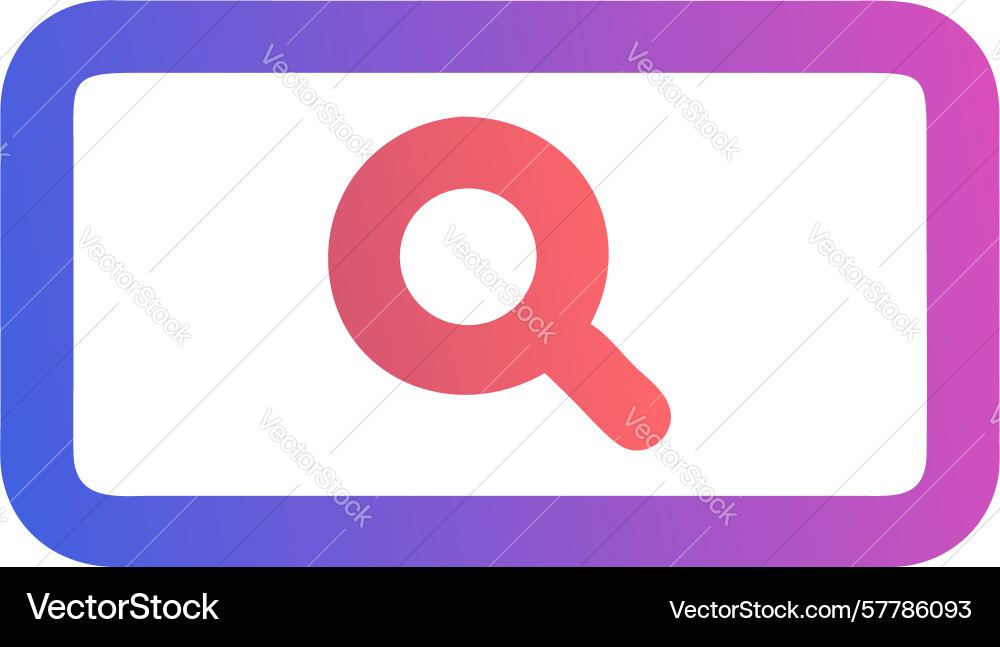 Modern search input box with magnifying glass vector image