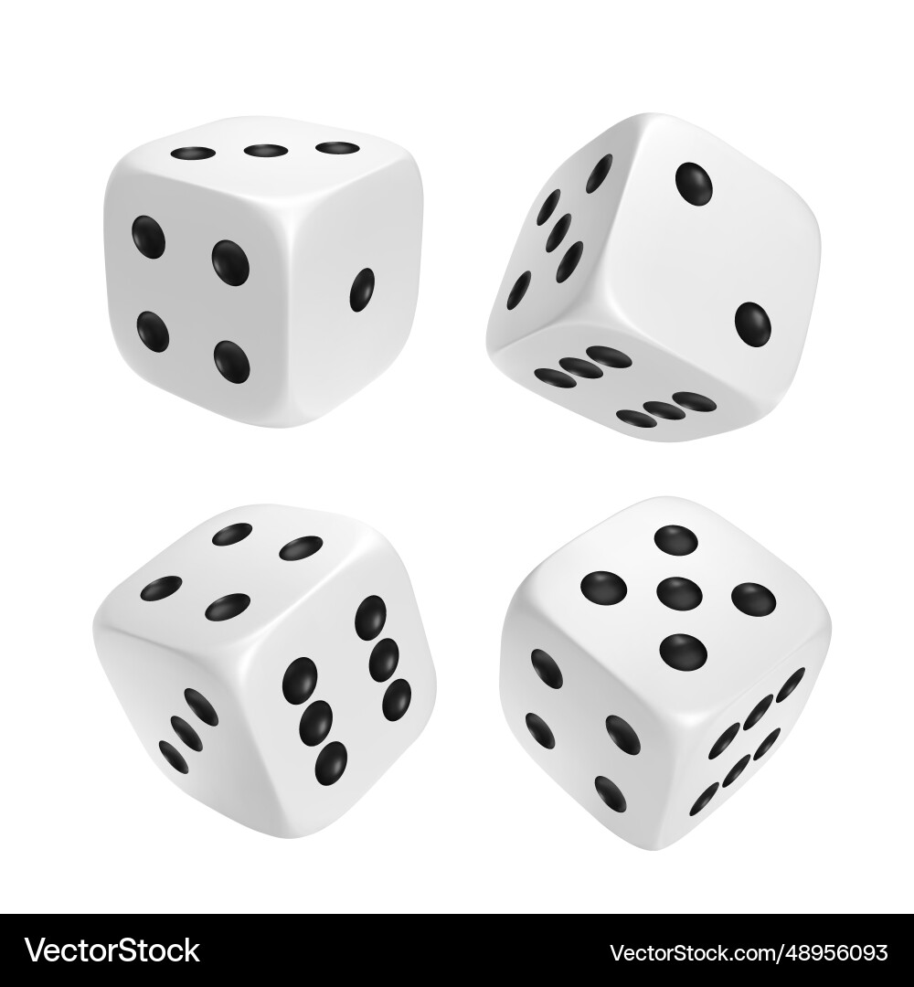 White photorealistic 3d cube for games Vector Image