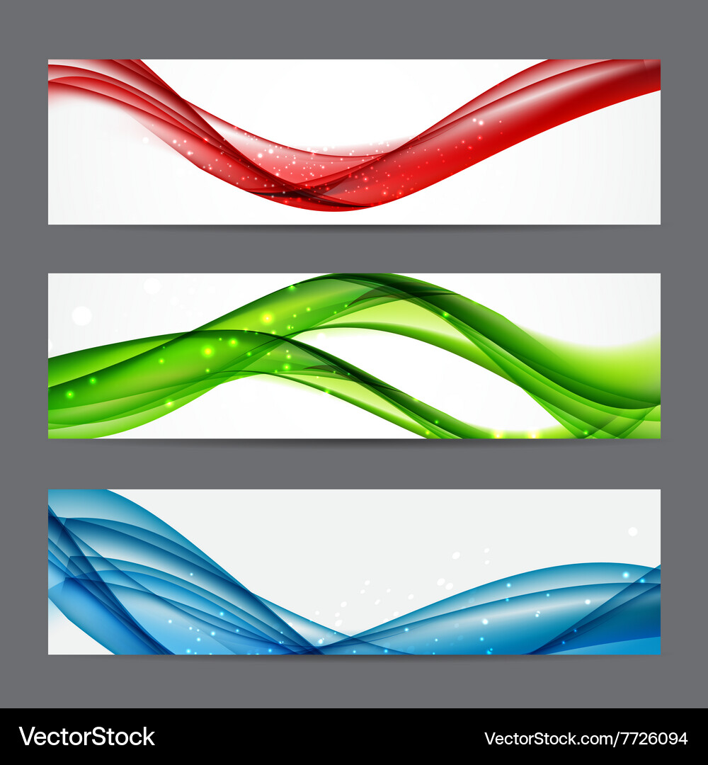 Abstract colored wave header background Vector Image