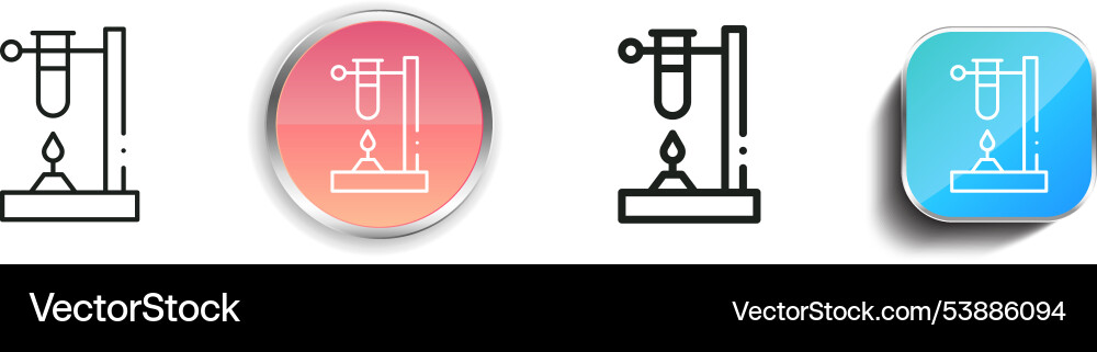 Experiment icon thin linear regular and button vector image
