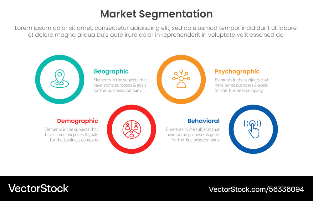 Market segmentation framework analysis Market segmentation framework analysis vector image