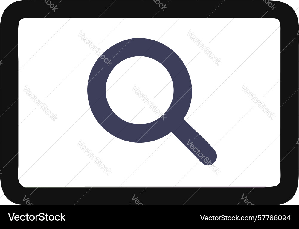 Minimalist outlined search bar icon for web ui vector image