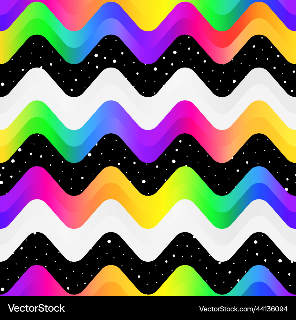 Rainbow wave pattern with space background Rainbow wave pattern with space background vector image