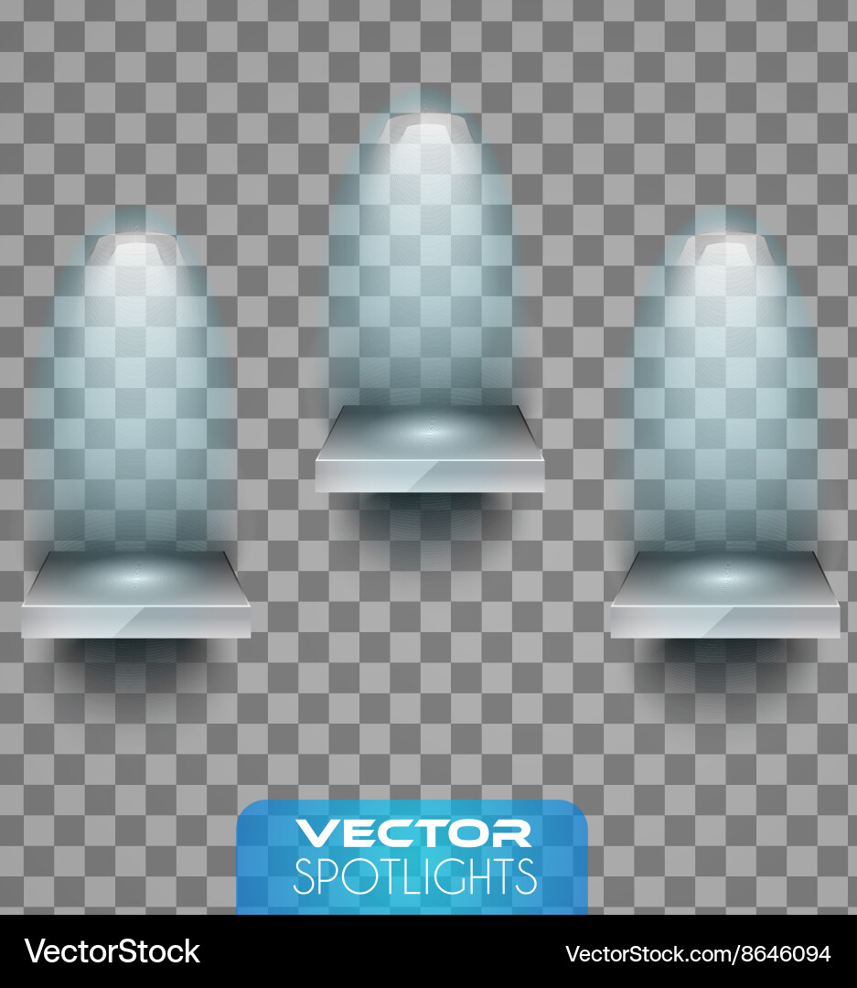 Spotlights scene with different source of lights vector image