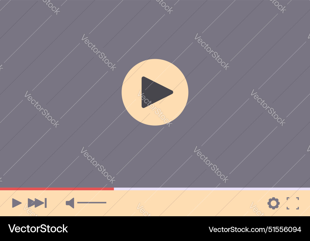 Video player showing streaming bar interface Video player showing streaming bar interface vector image
