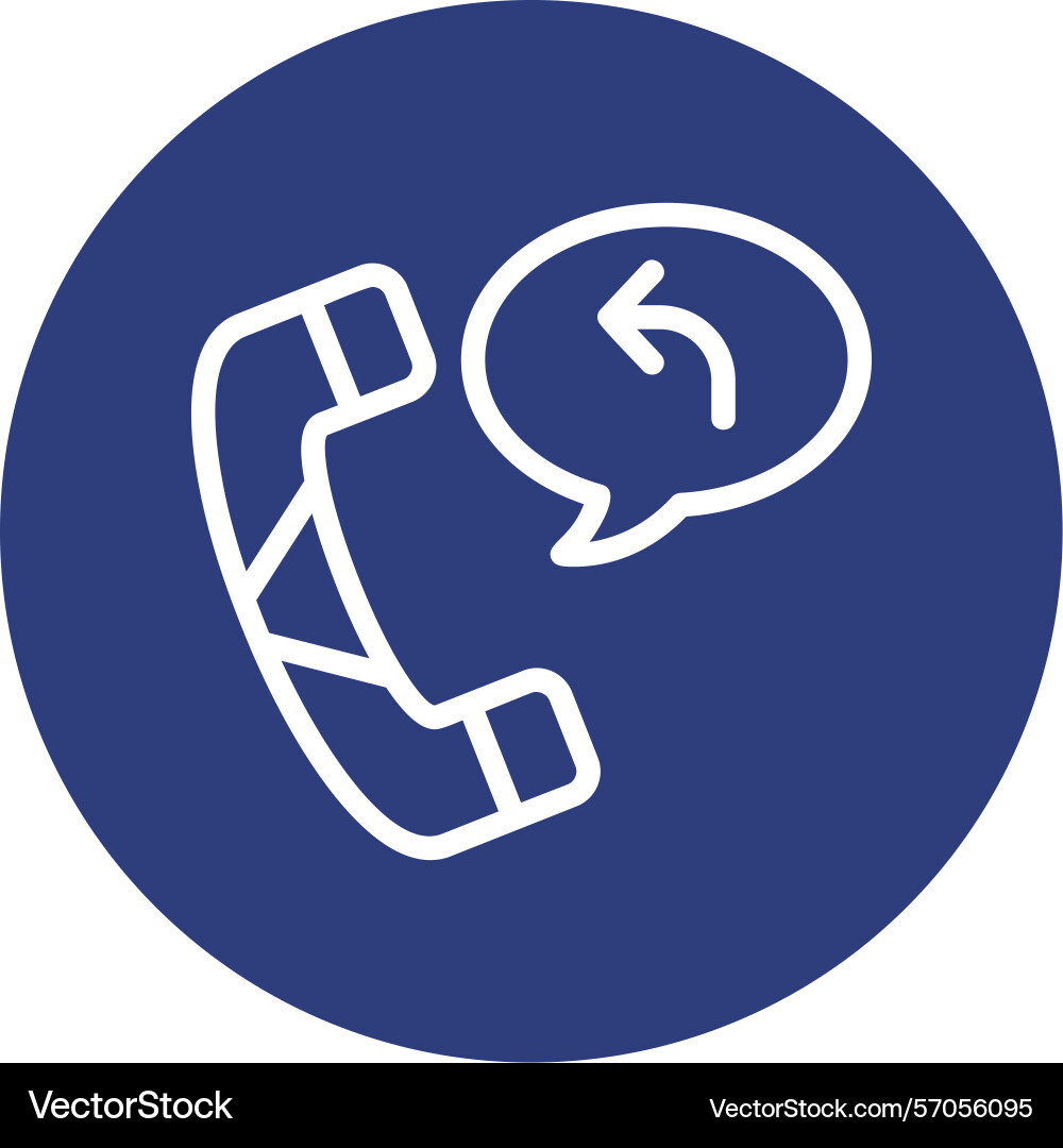 Call blending line circle style icon design Vector Image