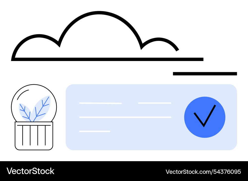 Cloud storage concept with secure access data Cloud storage concept with secure access data vector image