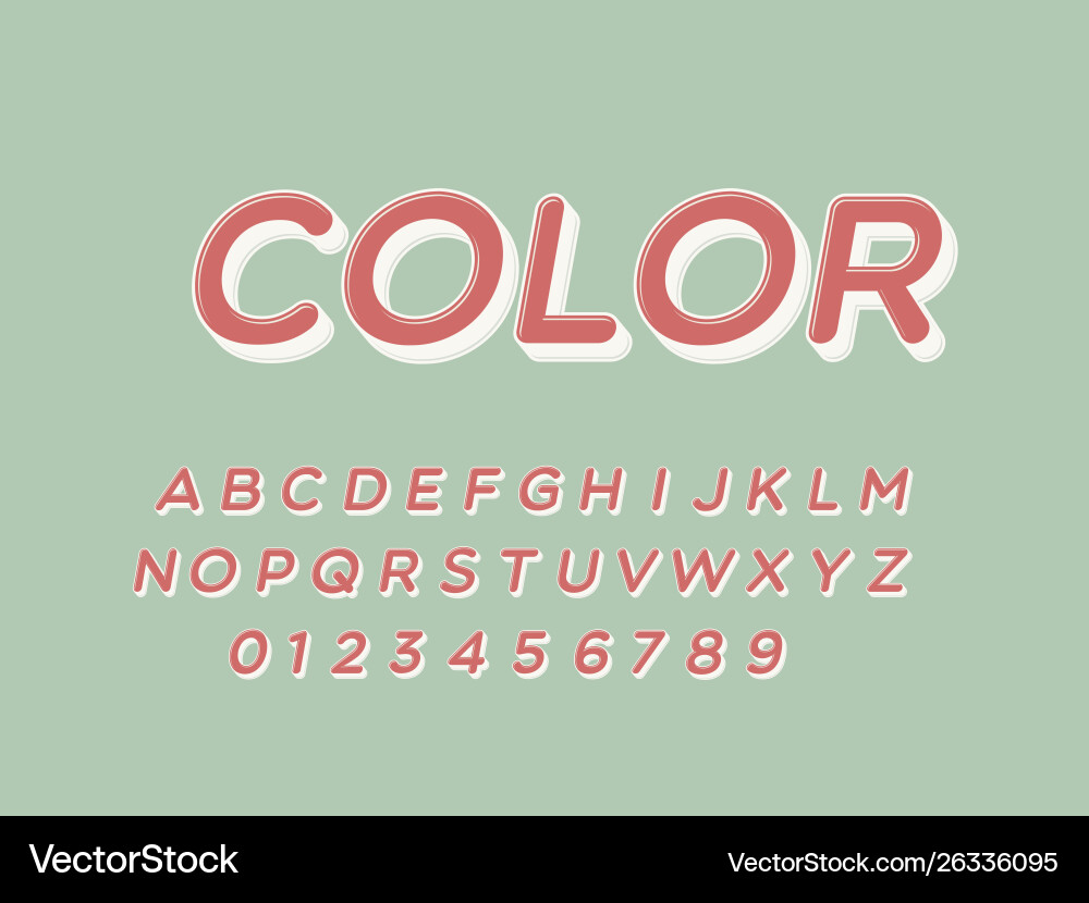Retro font and alphabet stock Retro font and alphabet stock vector image