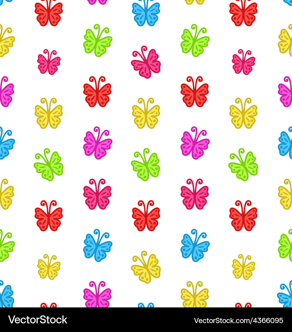 Seamless pattern with multicolored hand drawn Vector Image