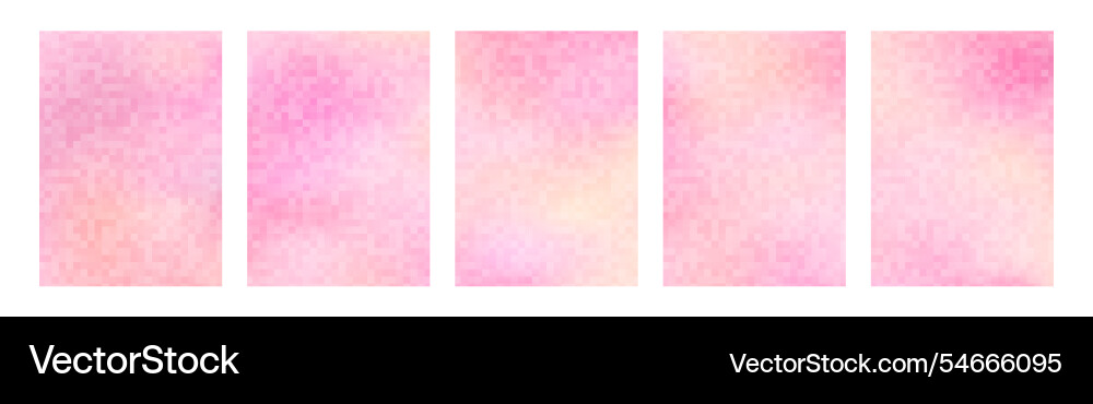 Set of gradient background with pixel texture y2k Set of gradient background with pixel texture y2k vector image