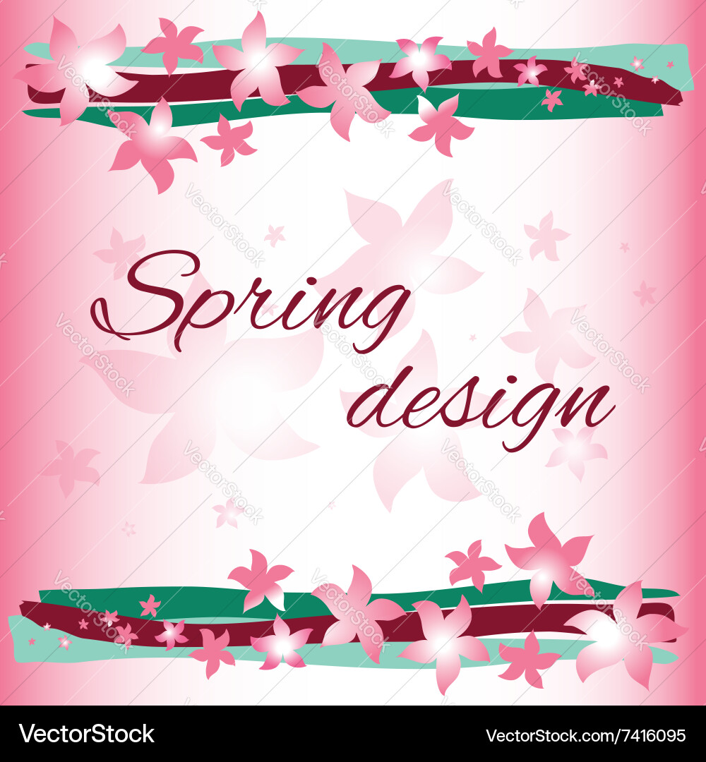 Spring card design vector image
