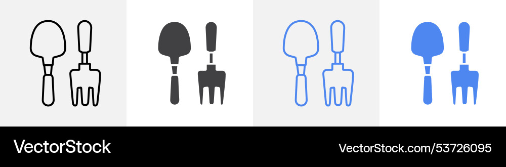 Trowel icon set use for web Vector Image