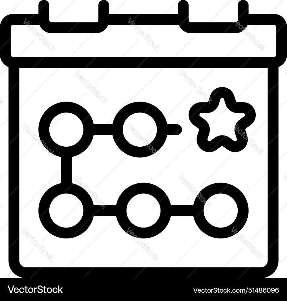 Calendar icon with event highlight Calendar icon with event highlight vector image