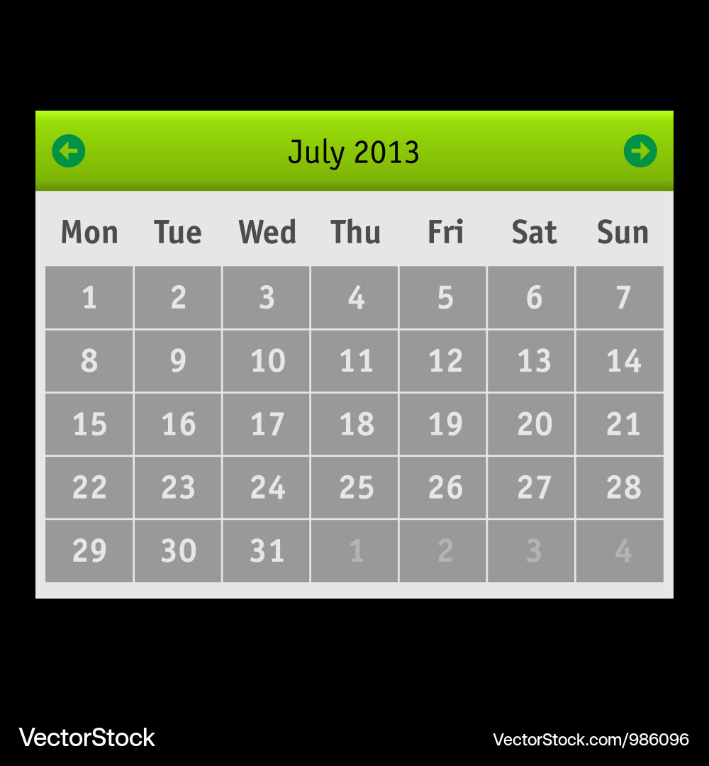 Calendar Vector Image