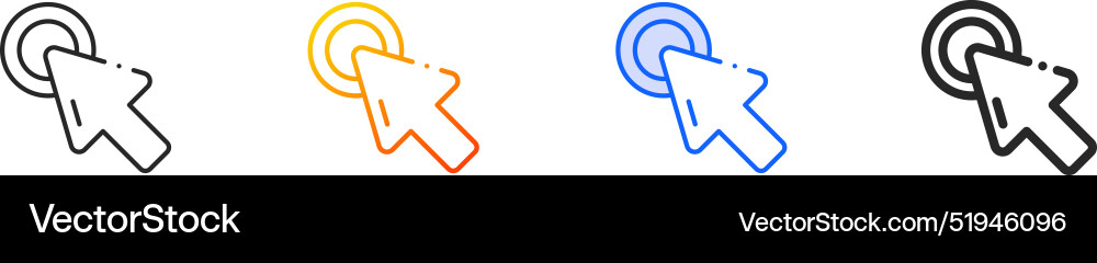Double click iconthin linear gradient blue stroke Double click iconthin linear gradient blue stroke Vector Image