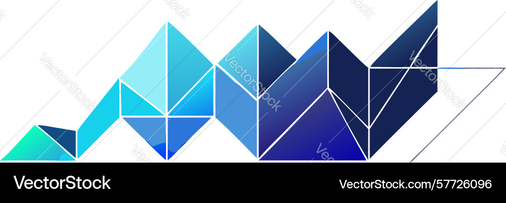 Dynamic abstract polygonal mountain range design Vector Image