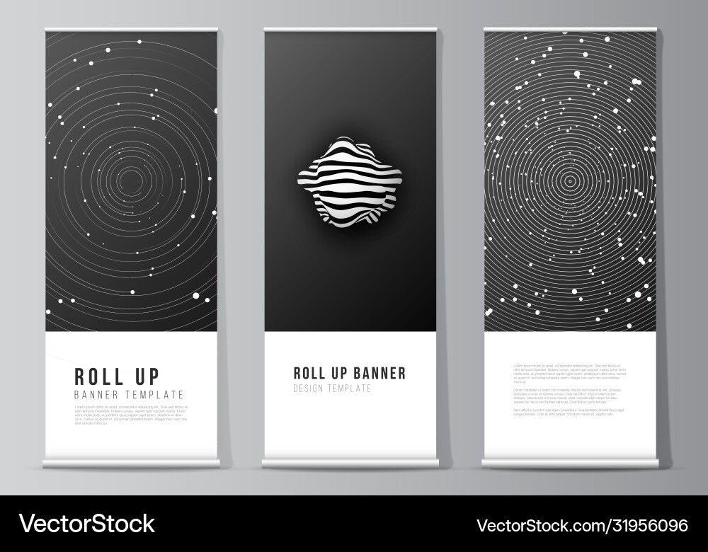 Layout roll up mockup design templates Layout roll up mockup design templates vector image