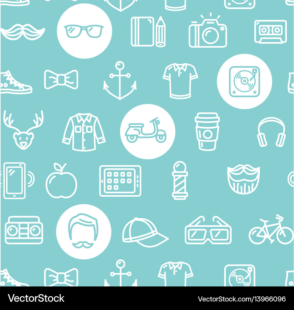 Retro Hipster Pattern vector image