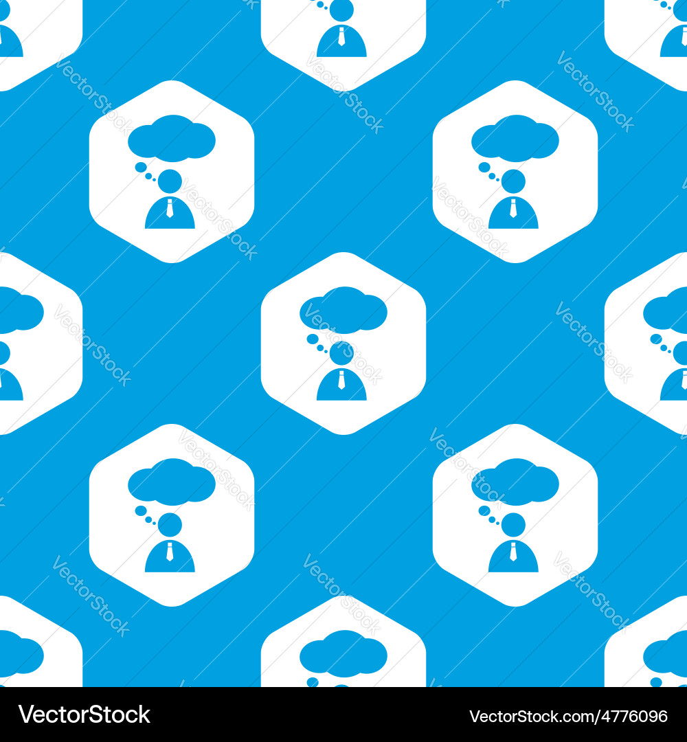 Thinking person hexagon pattern Vector Image