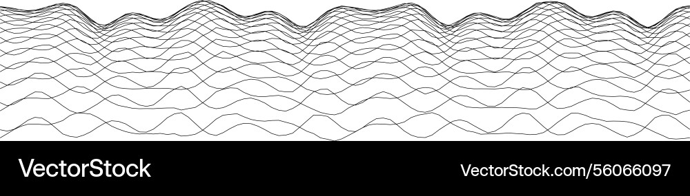 Abstract waveform pattern art for modern design Vector Image