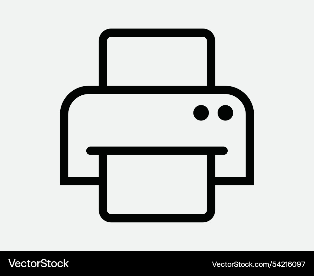 Printer line icon print copier machine device sign Printer line icon print copier machine device sign vector image