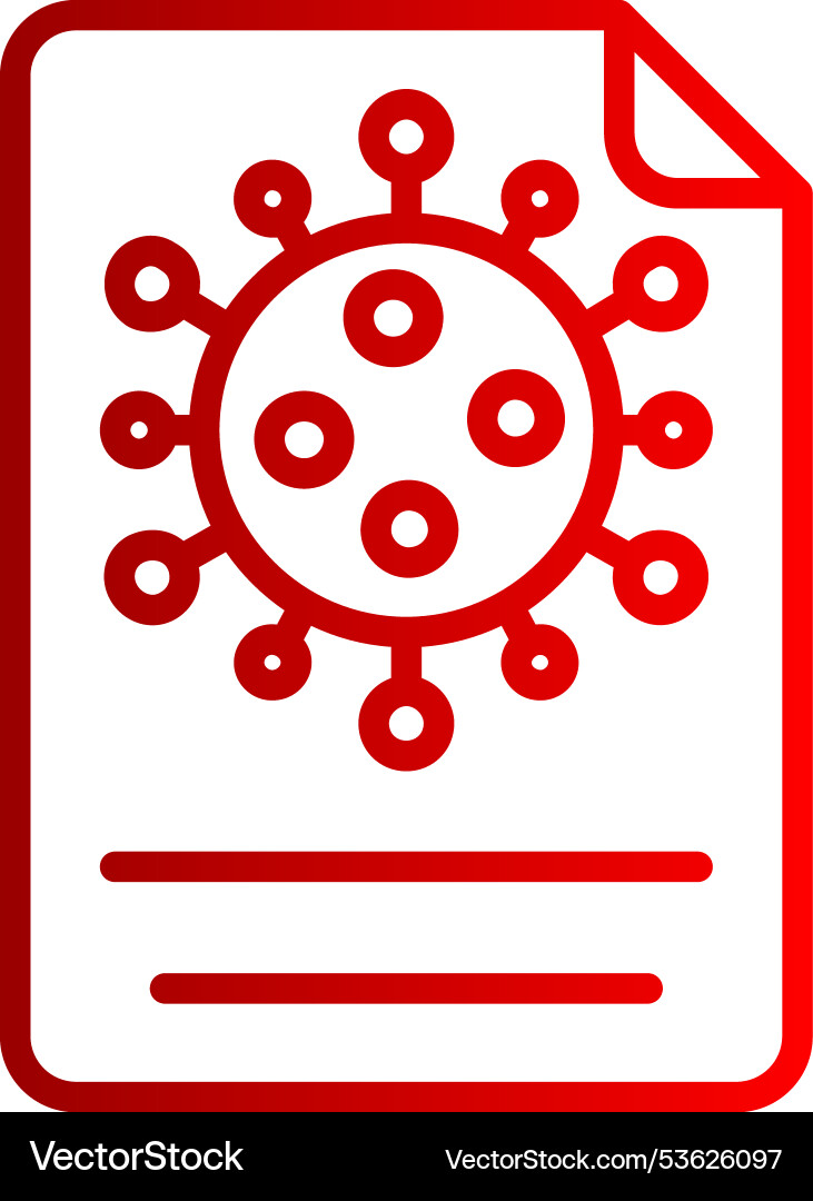 Test result line gradient icon Vector Image