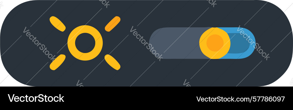 Toggle switch with light indicator for display vector image