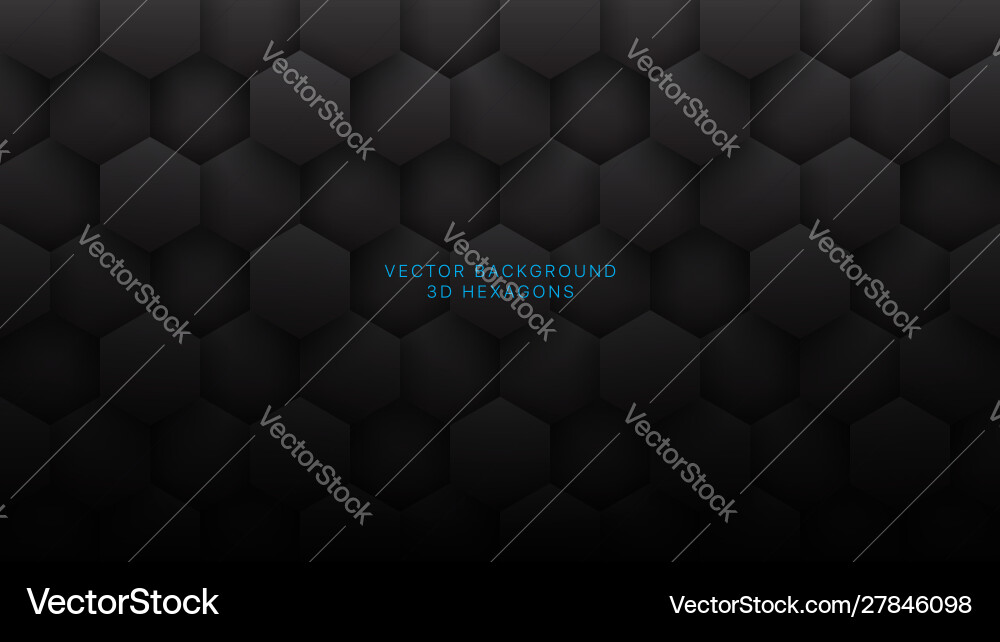 3D Hexagon Grid Pattern vector image