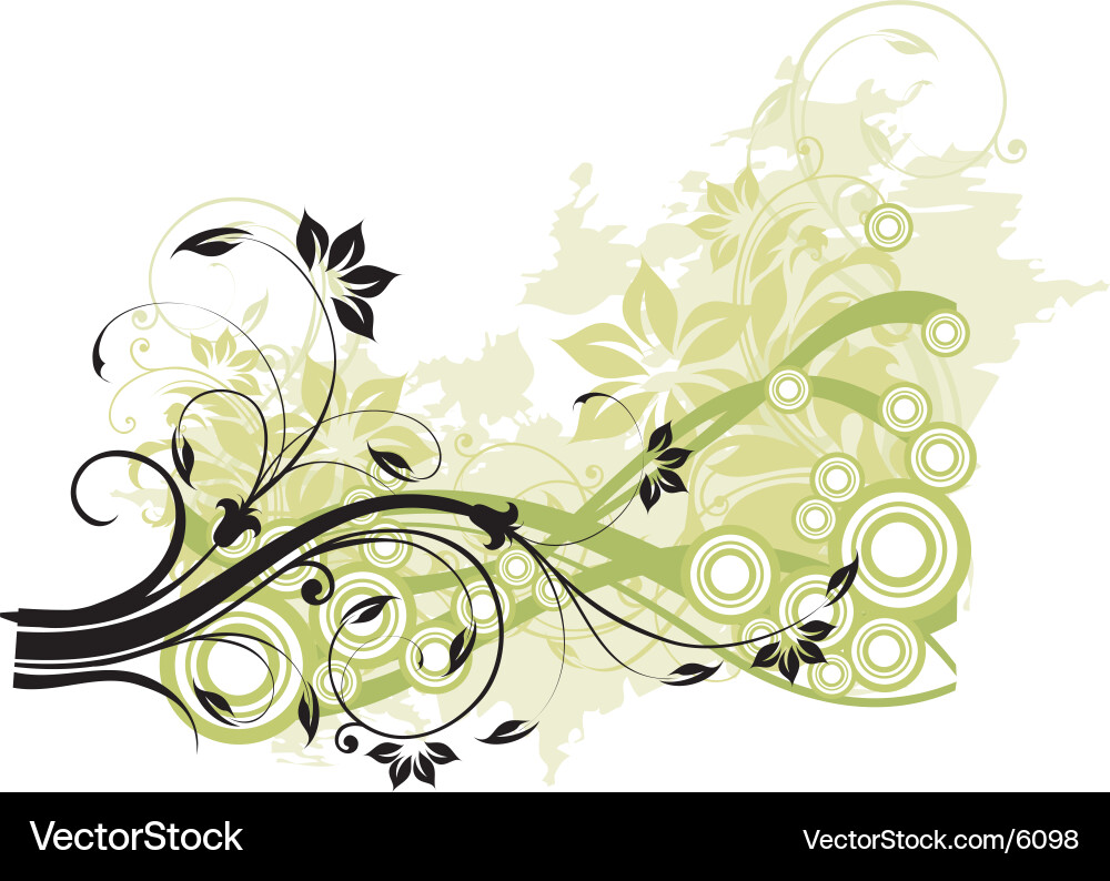Elegant Floral Swirl Pattern Vector Image
