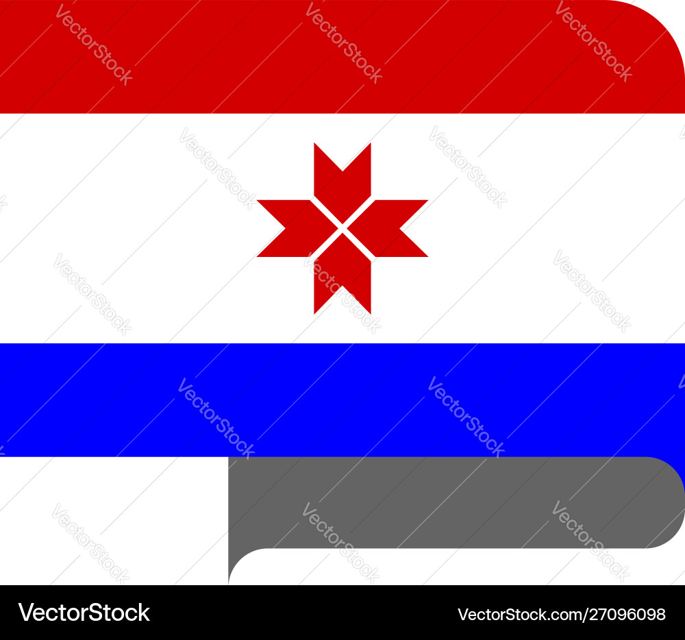 Flag horizontal shape pointer for world map Vector Image