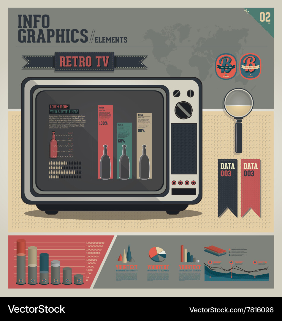 Infographic-elements-set vector image