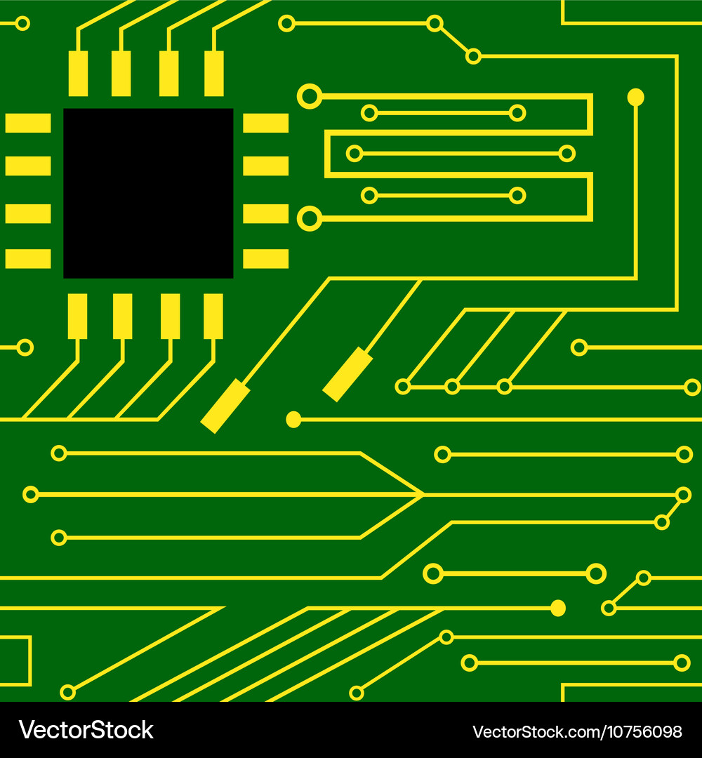 Mikrochip Hintergrund cpu Computer Vektorbild
