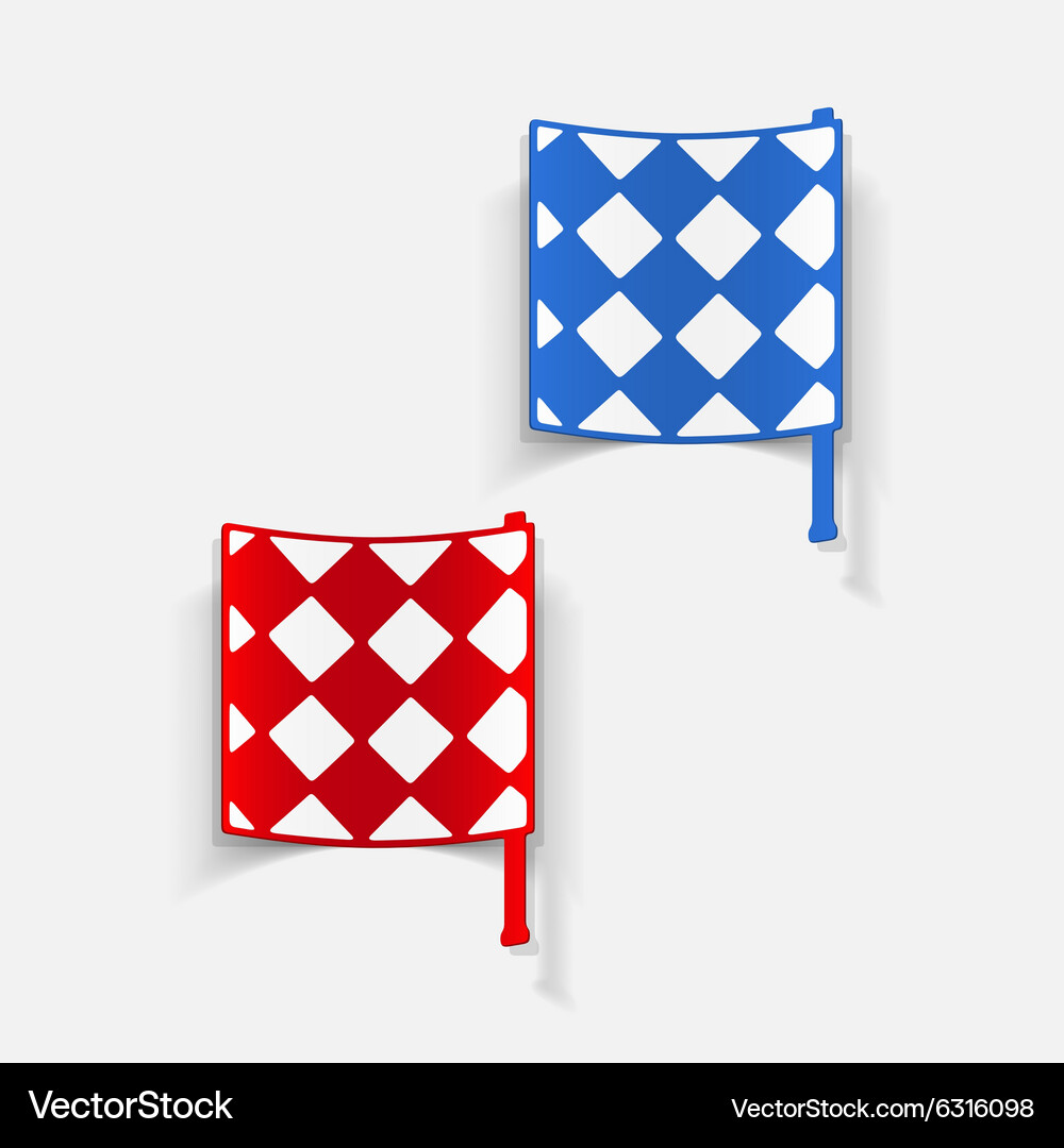 Realistic design element linesman flag Vector Image