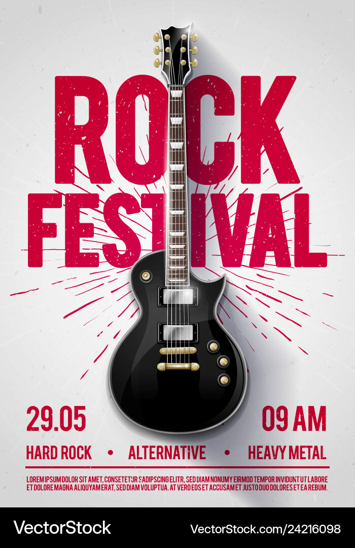 Rock Festival Konzert Party Flyer oder Poster Rock Festival Konzert Party Flyer oder Poster vektorbild