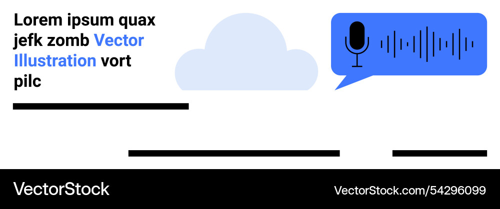 Cloud computing with voice recognition technology Cloud computing with voice recognition technology vector image