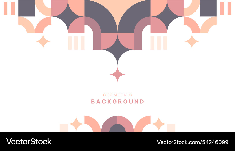 Flat geometric background with soft color Vector Image