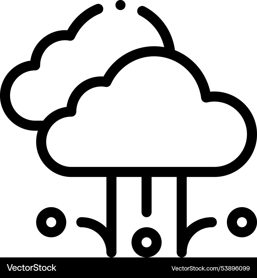 Hail icon thin linear style design isolated Vector Image