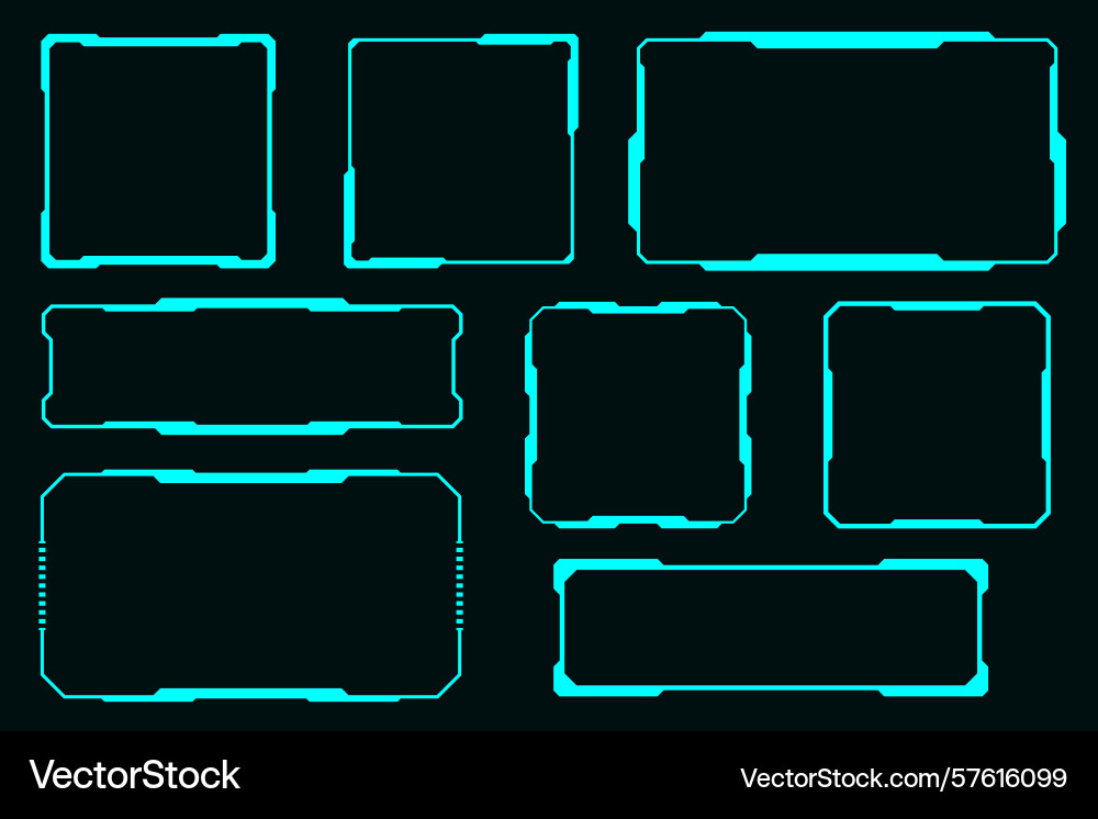 Hud frame screen futuristic digital interface Vector Image