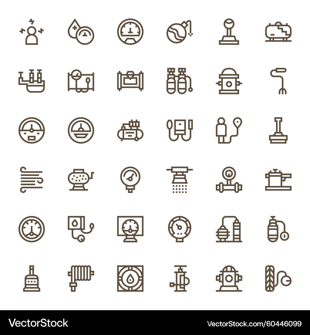 Pressure Control Icons Royalty Free Vector Image