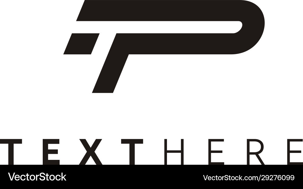 PT Circuit Logo - Monogram & Track vector image