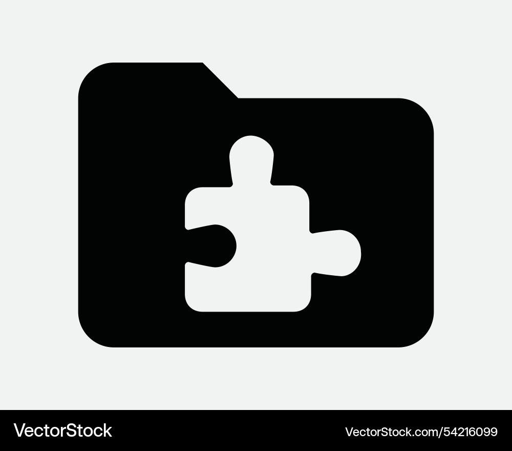 Puzzle piece folder icon document challenge idea Puzzle piece folder icon document challenge idea vector image